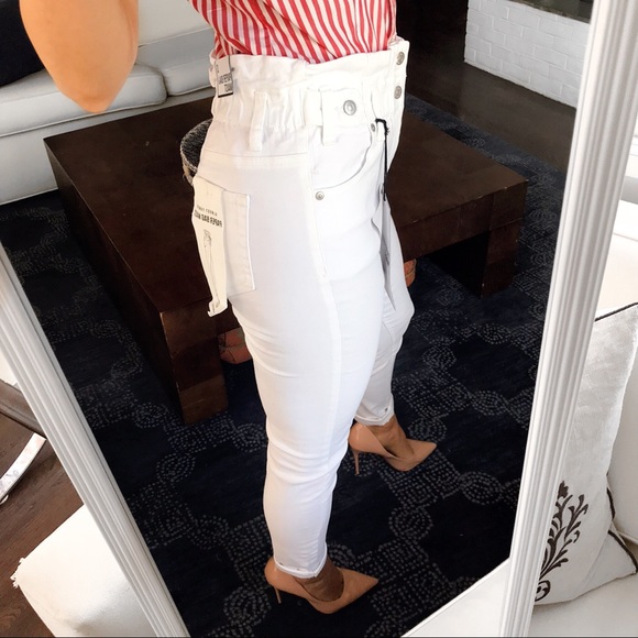 π PAPER BAG HIGH WAIST WHITE JEANS! - Picture 5 of 16